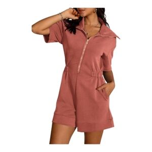 OSTAUG. Women's Coral. Zipper Jumpsuit. Size Medium. NWT.